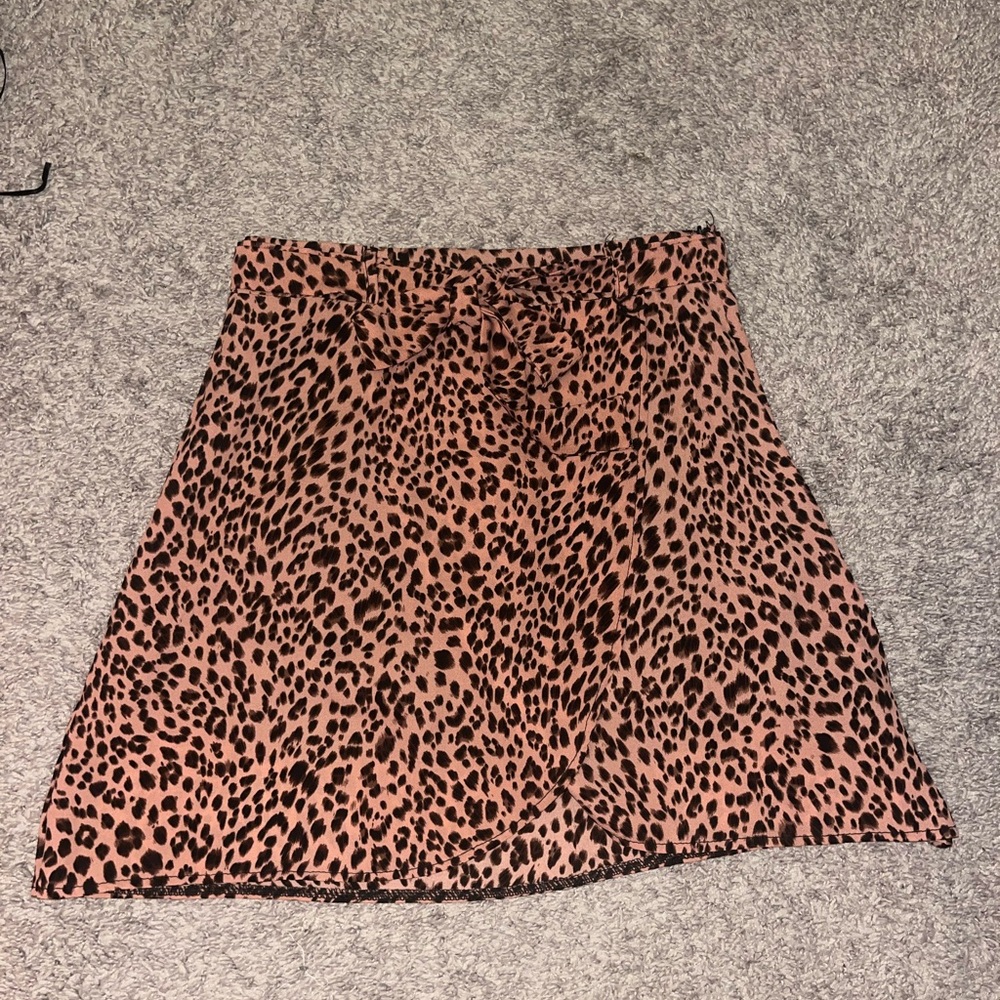 Pink cheetah skirt
